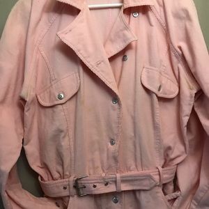 Together QPS 👗 Quality Price Style 12T Pink Long Corduroy Belted Dress